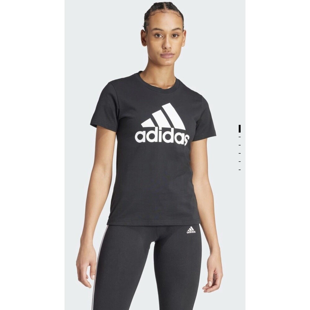 NWT adidas womens badge of sport tee black XS